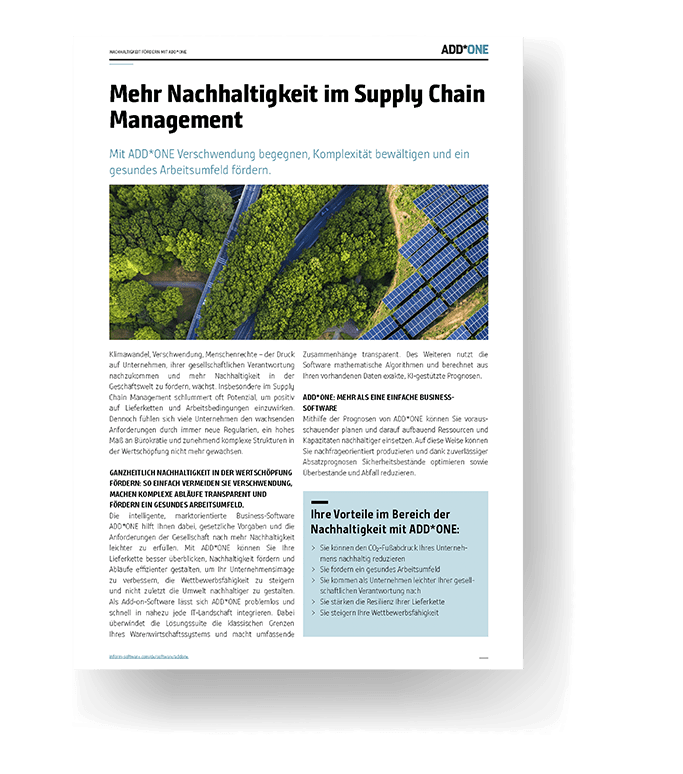 Nachhaltigkeit im Supply Chain Management