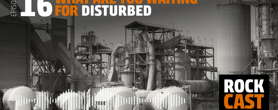 Cement bulk Trucks in front of a Cement Plant. Overlay text reads "Episode 16 What are you waiting for Disturbed." 