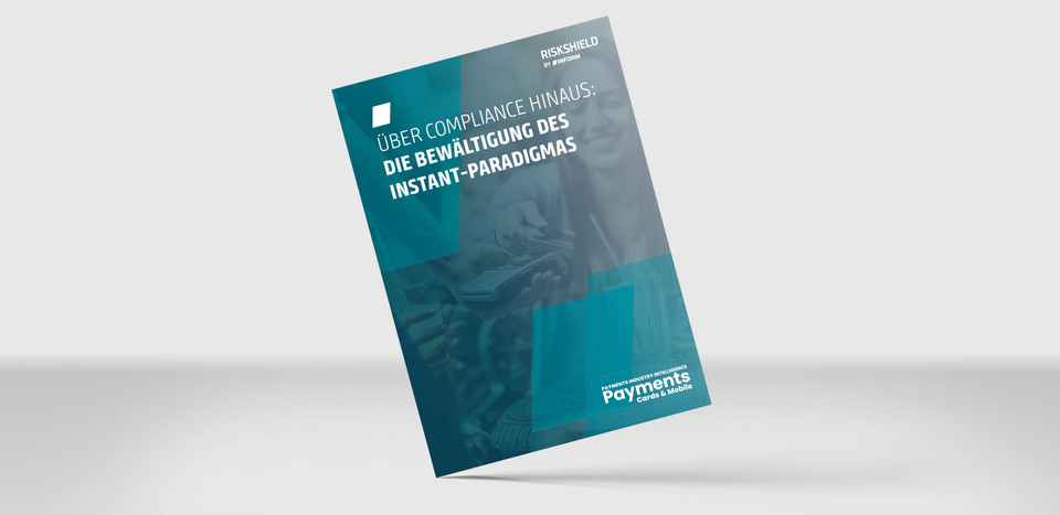 Mockup unseres White Papers "Über Compliance hinaus: Die Bewältigung des Instant-Paradigmas"