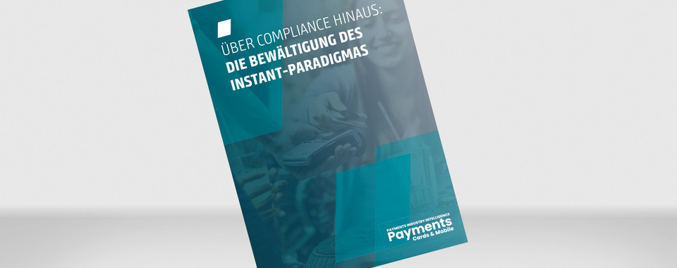 Mockup unseres White Papers "Über Compliance hinaus: Die Bewältigung des Instant-Paradigmas"